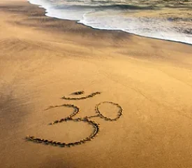 Om Symbol on the Beach (1)
